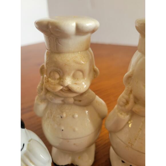 Vintage Salt Pepper SP Shaker Chef & Amish Couple Ceramic Novelty Figures *Flaws - Picture 8 of 16